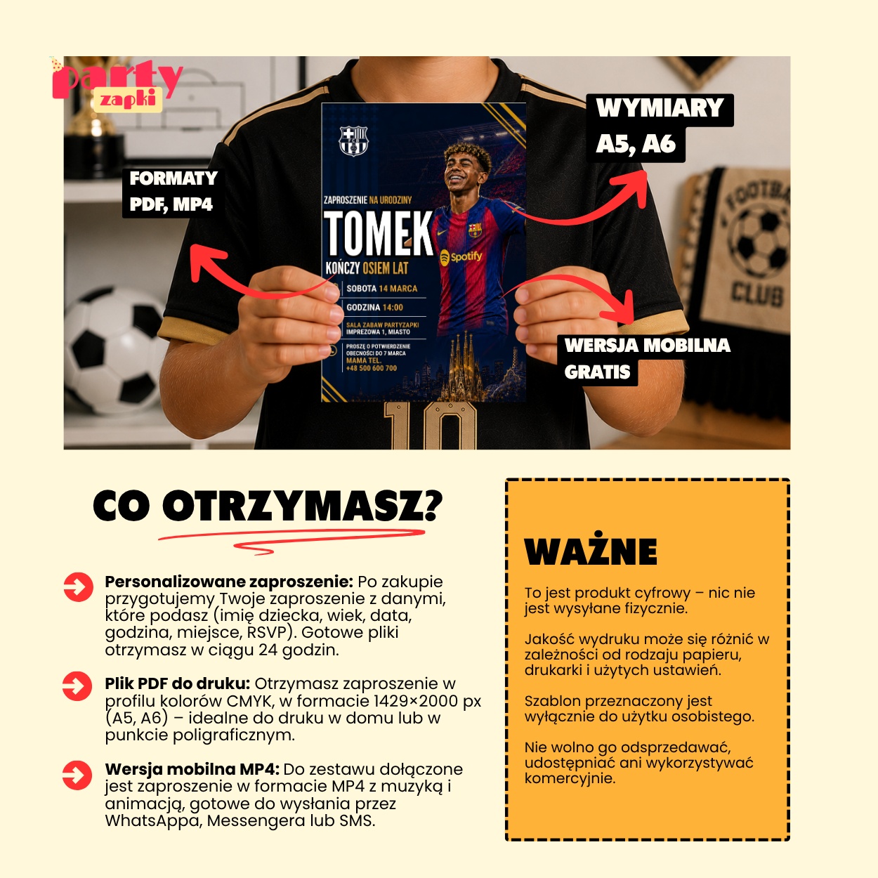 lamine yamal fc barcelona zaproszenie partyzapki
