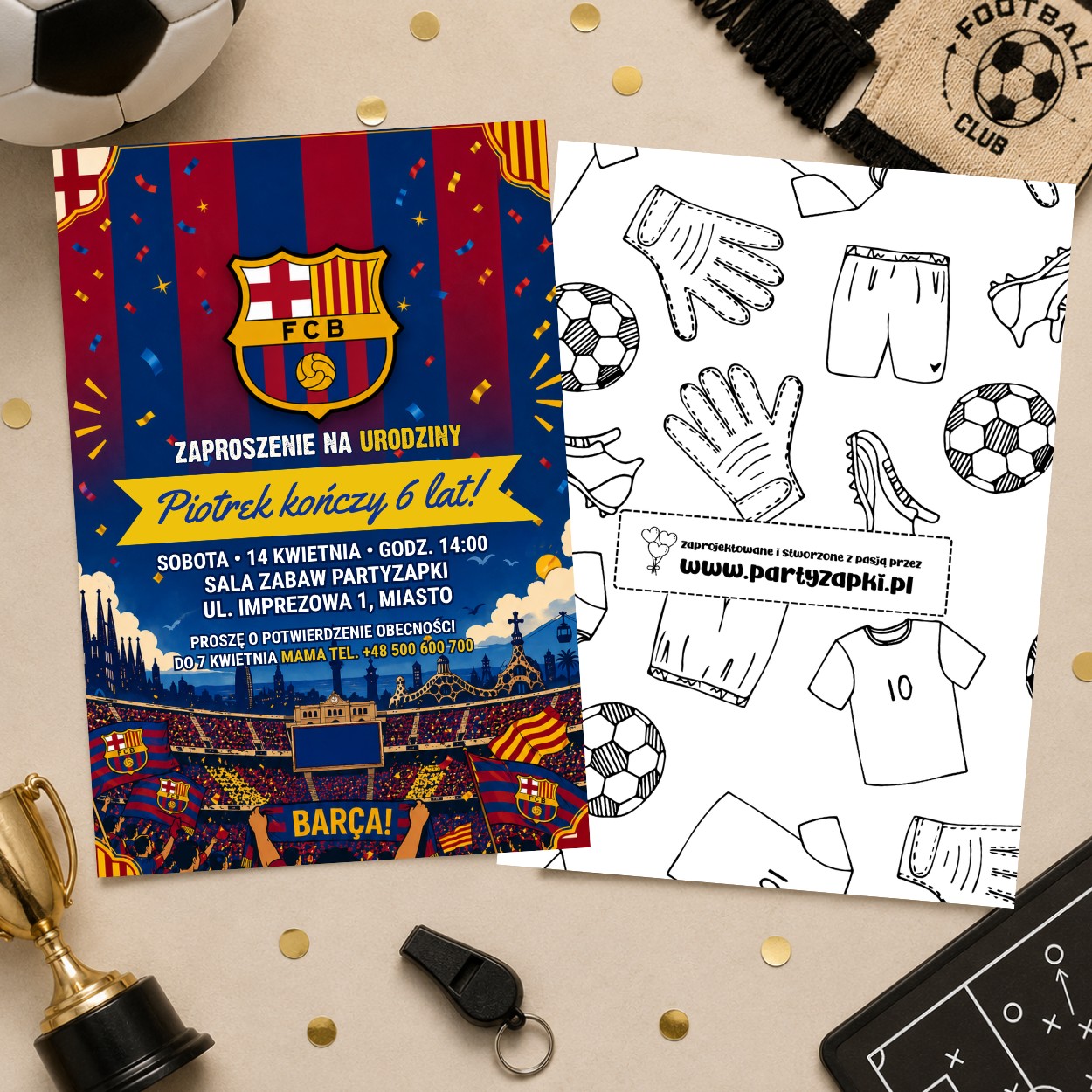 fc barcelona zaproszenie partyzapki 06 2