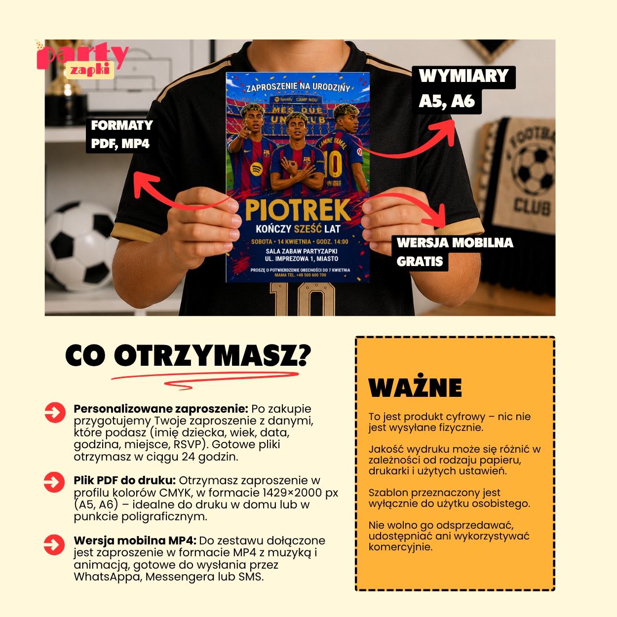 lamine yamal fc barcelona zaproszenie partyzapki
