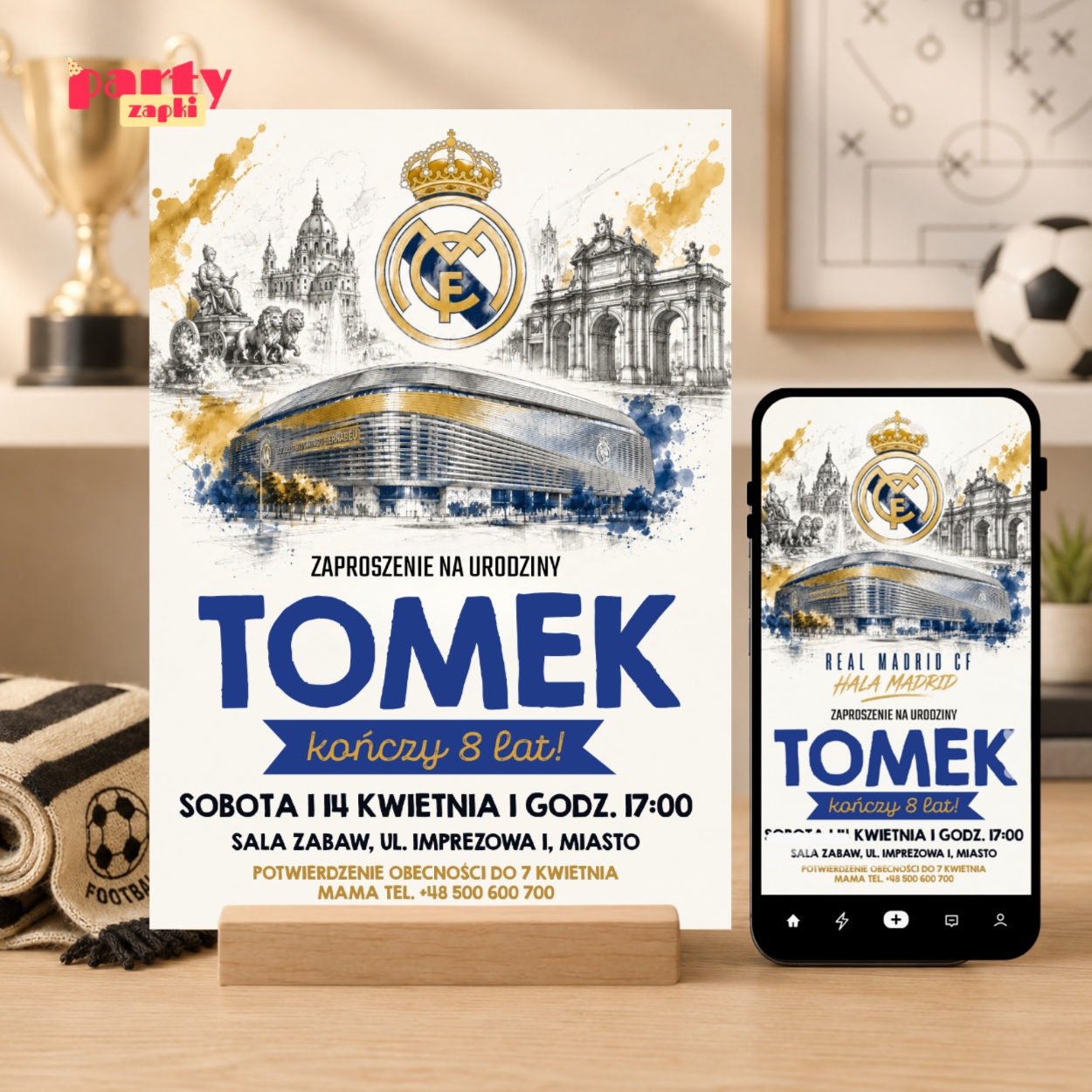 real madryt 05 zaproszenie na urodziny partyzapki 1