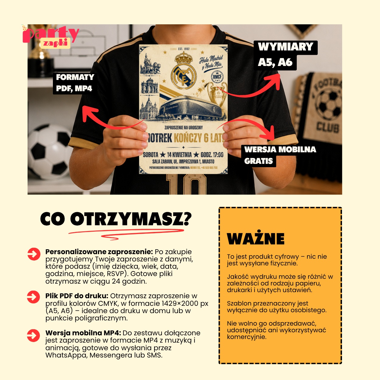 real madryt 06 zaproszenie na urodziny partyzapki 4