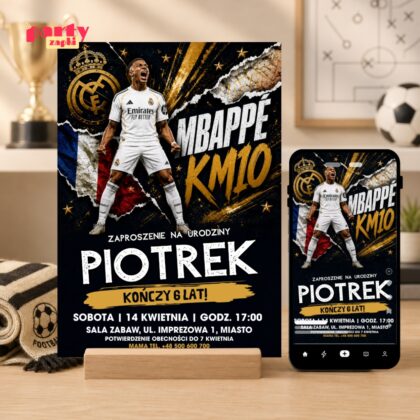 real madryt 09 zaproszenie na urodziny partyzapki 1