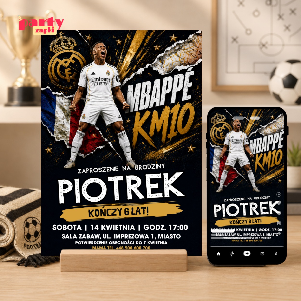 real madryt 09 zaproszenie na urodziny partyzapki 1