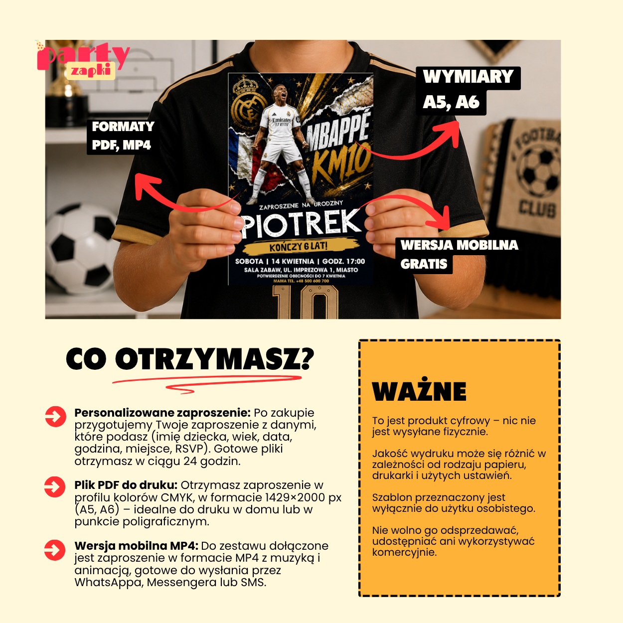 real madryt 09 zaproszenie na urodziny partyzapki 4