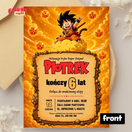 dragon ball zaproszenie na urodziny partyzapki 01 2