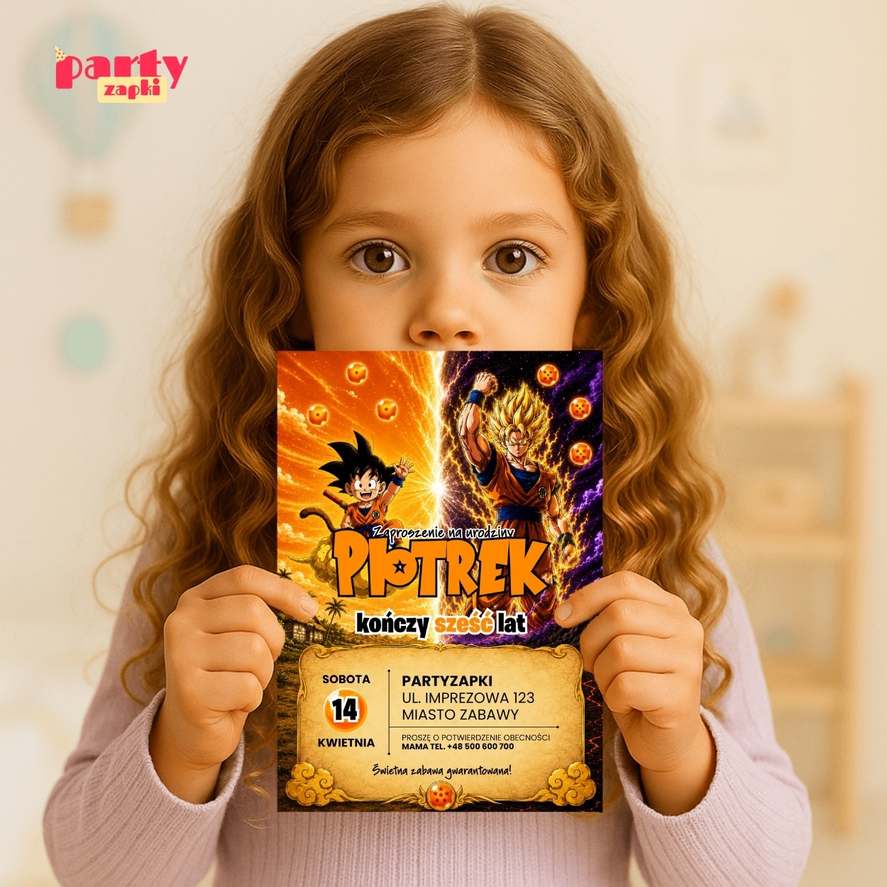 dragon ball zaproszenie na urodziny partyzapki 03 3