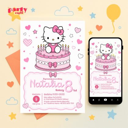 hello kitty zaproszenie na urodziny partyzapki 01 1
