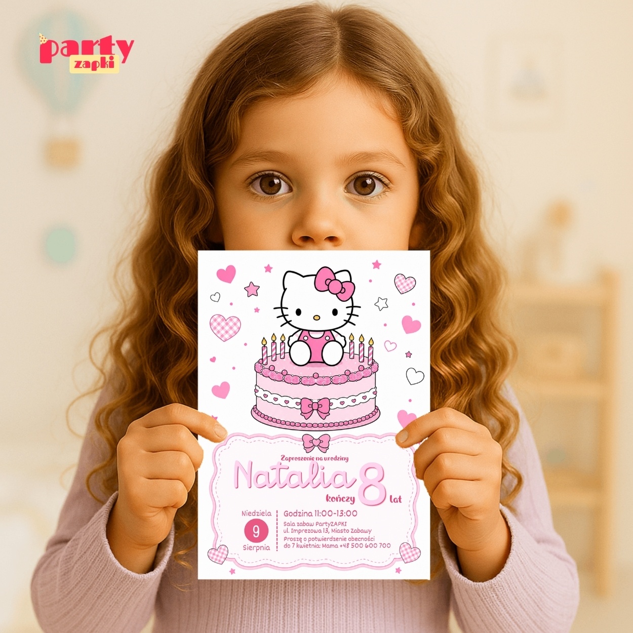hello kitty zaproszenie na urodziny partyzapki 01 3