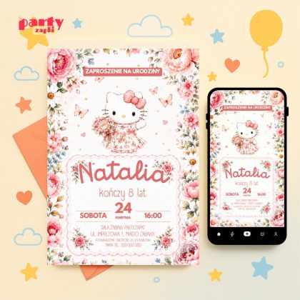 hello kitty zaproszenie na urodziny partyzapki 02 1