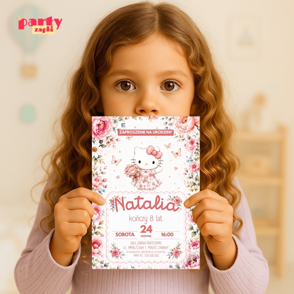 hello kitty zaproszenie na urodziny partyzapki 02 3