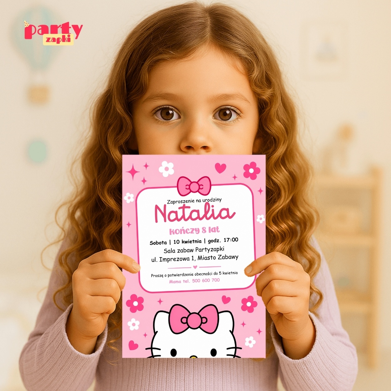 hello kitty zaproszenie na urodziny partyzapki 03 3