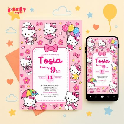 hello kitty zaproszenie na urodziny partyzapki 04 1