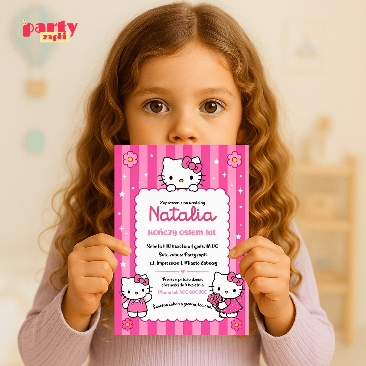 hello kitty zaproszenie na urodziny partyzapki 06 3