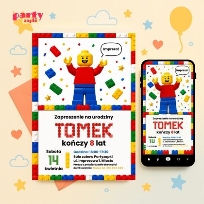 lego zaproszenie na urodziny partyzapki 01 1