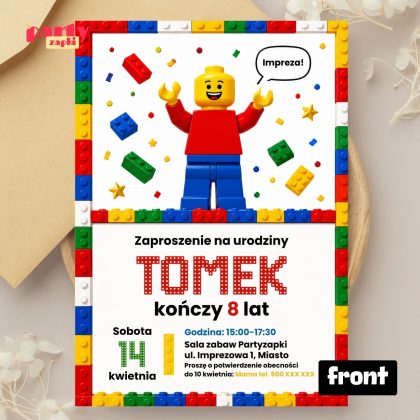 lego zaproszenie na urodziny partyzapki 01 2