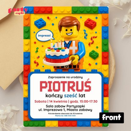 lego zaproszenie na urodziny partyzapki 02 2