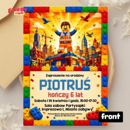 lego zaproszenie na urodziny partyzapki 03 2