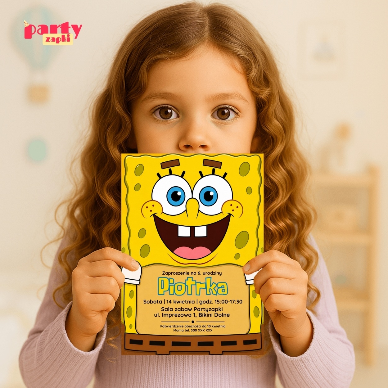 spongebob zaproszenie na urodziny partyzapki 02 3
