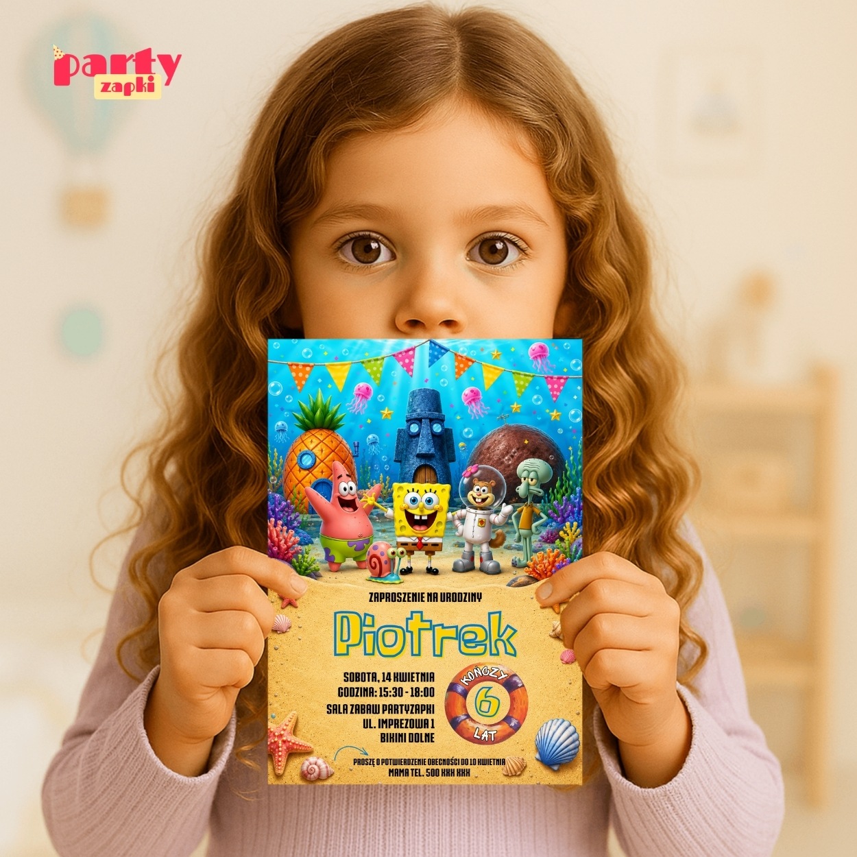spongebob zaproszenie na urodziny partyzapki 04 3