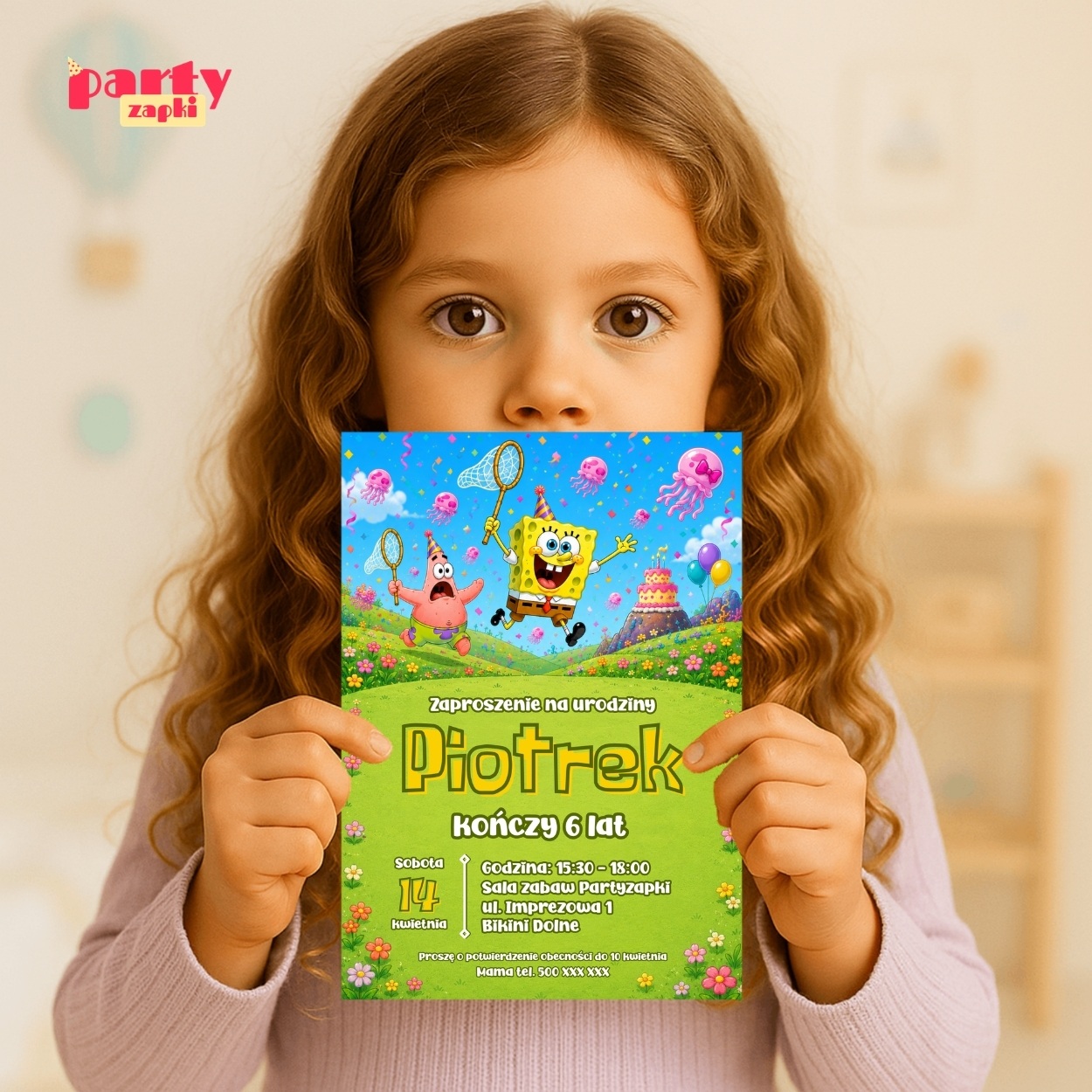 spongebob zaproszenie na urodziny partyzapki 07 3